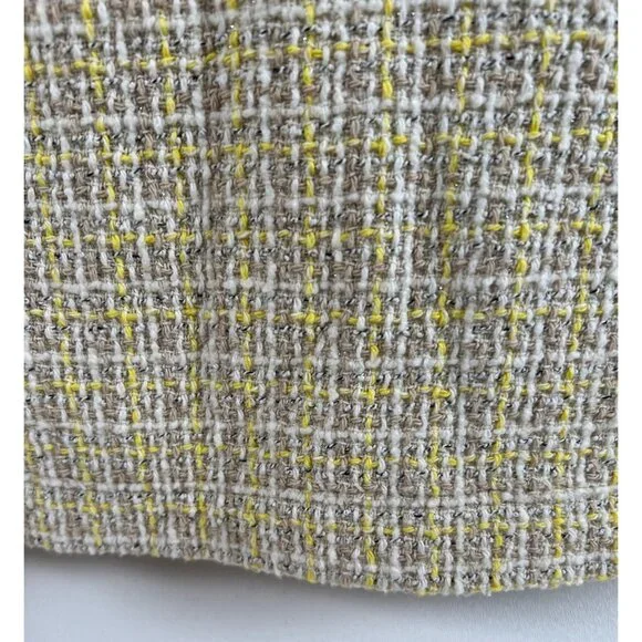 Zara Yellow and Beige Tweed Dress - Picture 9 of 16